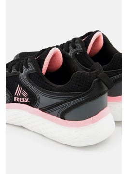 RBX Women Parallel Lace Up Brand Logo Casual Shoes, Black Combo  - Image 2