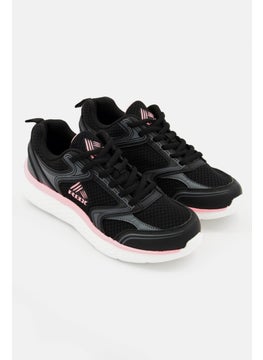 RBX Women Parallel Lace Up Brand Logo Casual Shoes, Black Combo  - Image 1