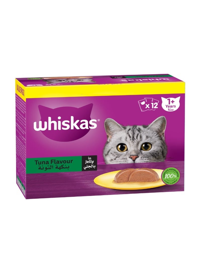 Whiskas Tuna Flavour in Jelly Wet Cat Food 12 x 80g  - Image 1