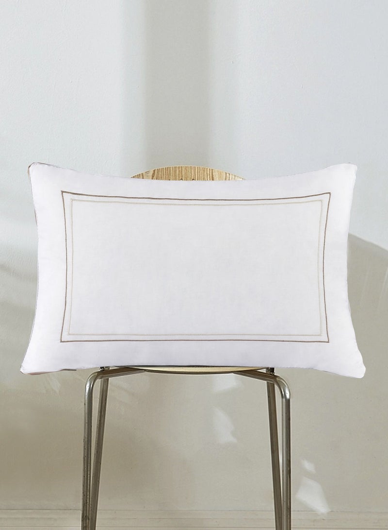 Sleep Night 100% Cotton Cover Bed Pillows 1 kg Queen Size 50x75 Cm Filled with Polyester Fiber Down Alternative Soft Luxury Sleeping Pillows - Image 3