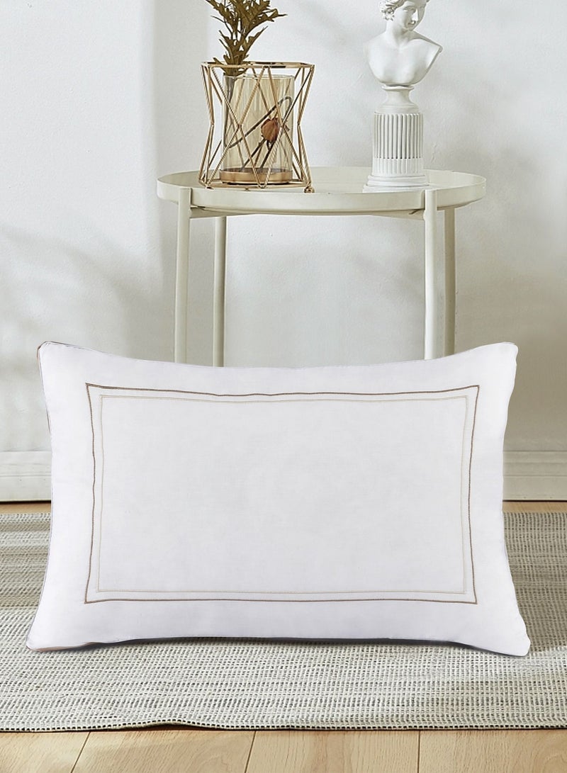 Sleep Night 100% Cotton Cover Bed Pillows 1 kg Queen Size 50x75 Cm Filled with Polyester Fiber Down Alternative Soft Luxury Sleeping Pillows - Image 2