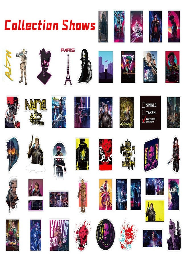 Pounchi City Game Stickers (100 Pcs with Keychain Pendant) Video Game PVC Sticker, Gifts for Laptop Water Bottle Skateboard Party Supplies Decorations Teens Kids - Image 2