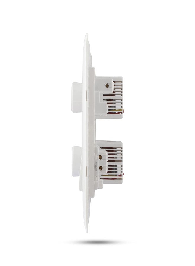 Wipro Northwest (Venia) Switch Combo of 12M Plate + 6A Switch x6 + 5 Step FR x2 + 6A 3Pin Socket x1, White (Kit 16) - Image 3