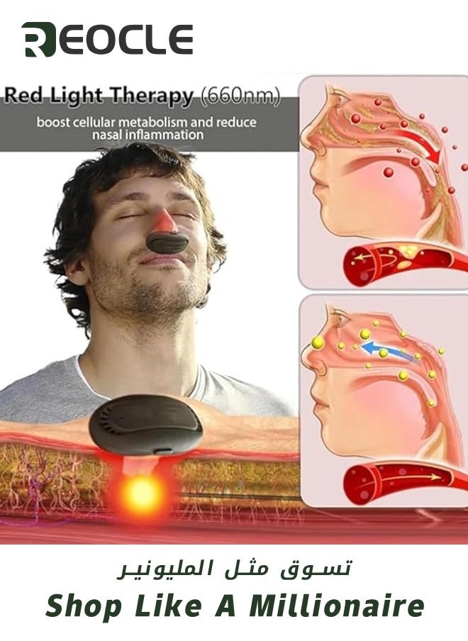 Red Light Nasal Therapy Device Rhinitis Physiotherapy Device Red Light Therapy Device for Nose Provide Desensitization Anti-Inflammatory
