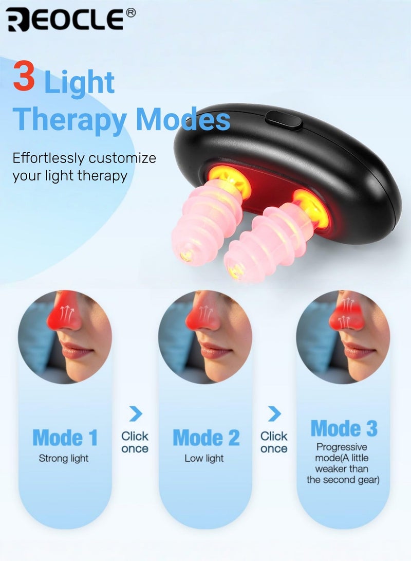 REOCLE Red Light Nasal Therapy Device Rhinitis Physiotherapy Device Red Light Therapy Device for Nose Provide Desensitization Anti-Inflammatory - Image 2