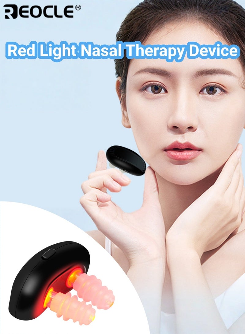 REOCLE Red Light Nasal Therapy Device Rhinitis Physiotherapy Device Red Light Therapy Device for Nose Provide Desensitization Anti-Inflammatory - Image 1