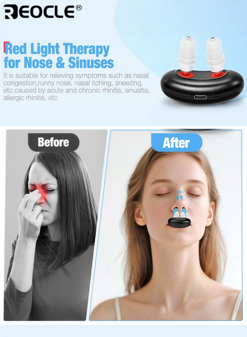 REOCLE Red Light Nasal Therapy Device Rhinitis Physiotherapy Device Red Light Therapy Device for Nose Provide Desensitization Anti-Inflammatory - Image 5
