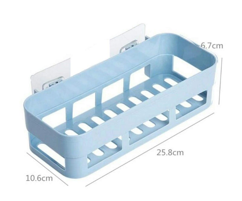FosCadit Multipurpose Plastic Kitchen Bathroom Wall Corner Shelf White Small - Image 2