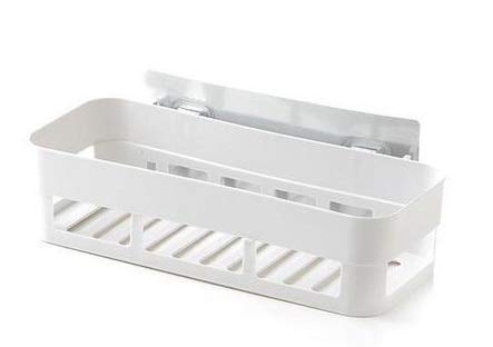 FosCadit Multipurpose Plastic Kitchen Bathroom Wall Corner Shelf White Small - Image 3