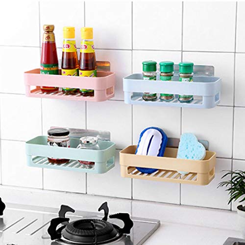 FosCadit Multipurpose Plastic Kitchen Bathroom Wall Corner Shelf White Small - Image 5