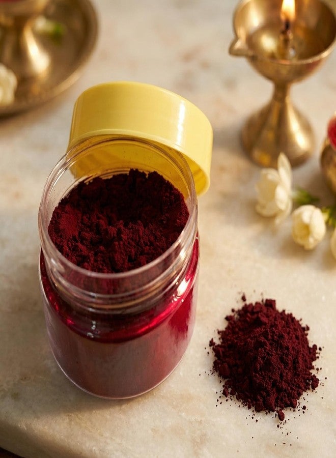 IKKA Natural Maroon Sindoor Suhagan sindoor powder, Suhagan Sindoor Powder (Maroon) Sindoor, KumKum 100 Gram Tilak Suhaag Sindoor - Image 1