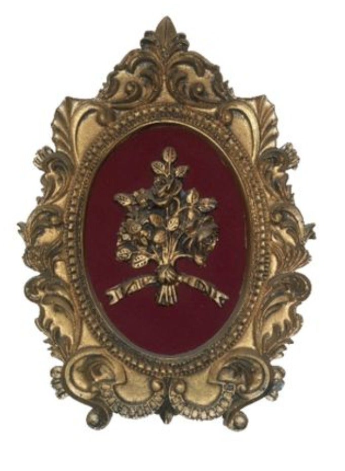 20 cm Wall decor classic tableaux gold with burgundy velvet for wall home decor