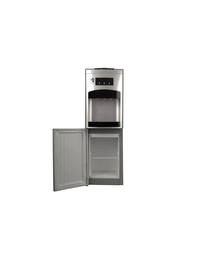 passap Water Dispenser 3 taps Cabinet Storage Silver and Black HD1316-Black*Silver 