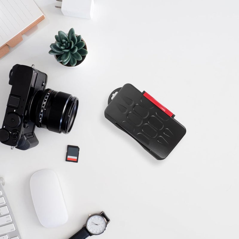 Elegant upgraded practical design SEWACC Portable Memory Card Case Holder Storage Box for Micro and Standard Cards Waterproof Shockproof Organizer for Photographers and Travelers High precision lightweight material - Image 4