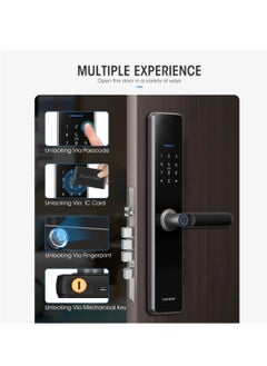 Locstar Wifi TTlock App Smart Door Lock| Biometric Lock Fingerprint| Door Handle Digital Keyless Lock| Smart Door Handle Lock For Home Apartment (Grey)  - Image 2