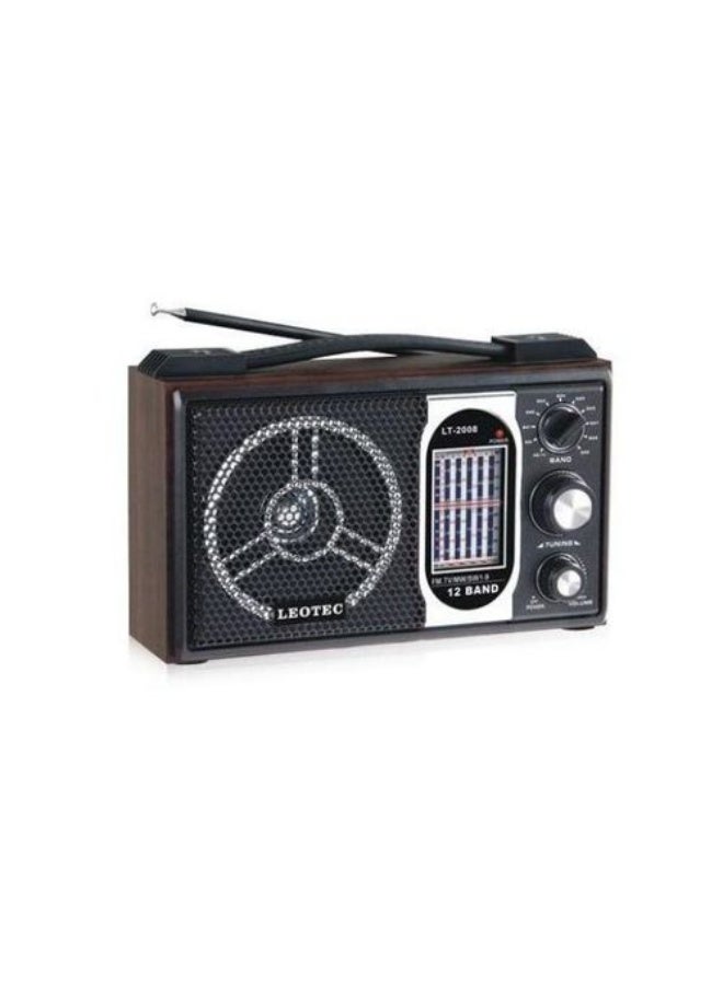 4 Waves Electric Radio LeoTec 2008 Radio Black - Image 1