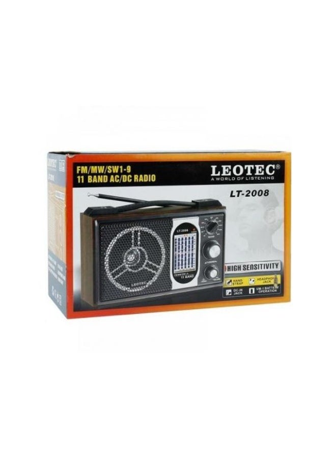 4 Waves Electric Radio LeoTec 2008 Radio Black - Image 2
