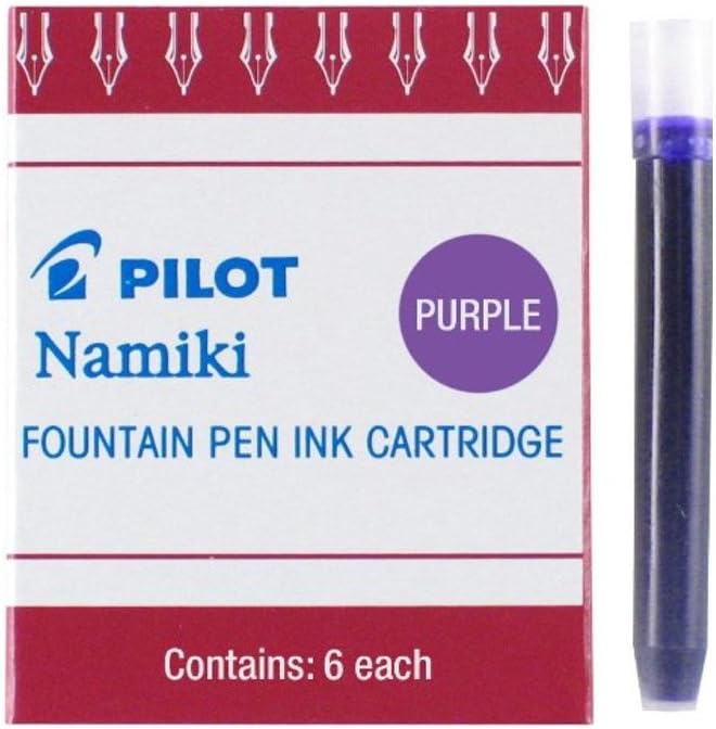 Pilot Namiki Purple Fountain Pen Ink Cartridges - Pack of 6