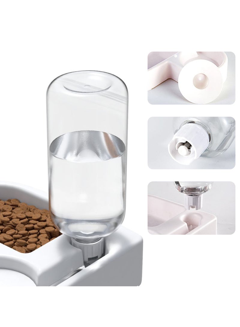 Pet automatic waterer cat bowl food bowl, White - Image 4