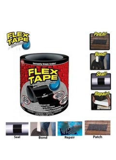 FLEX TAPE Strong Rubberized Waterproof Seal Tape Black 4x5inch 