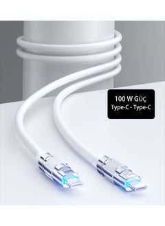 WEKOME WDC-188 White Typ-C+Typ-C 100W Fast Charging Supported Data and Charging Cable 