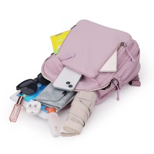Tanweibago Mini Nylon Women Backpacks,11L Small Ladies backpacks Casual Lightweight Women Shopping Travel Daypack (Z3-Grey) - Image 3