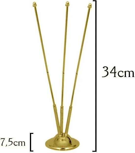 ساترنديزاين Desktop American Flag Turkish Flag Triple Brass Pole Table Flag Set