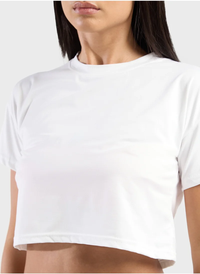 فورورد Cropped Fitted T-shirt