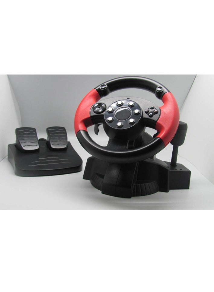 General F1 PC game steering wheel Ps3/Ps2/STEAM all-in-one wired vibration steering wheel, rubber grip  - Image 2