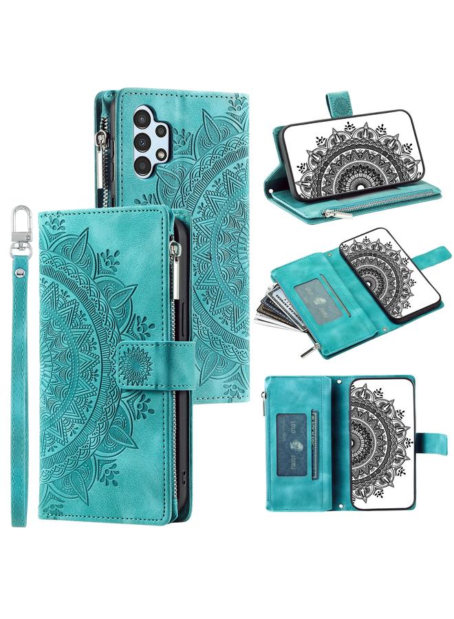 S-TOP Case For Samsung Galaxy A13 4G/5G / A04S Multi-Card Totem Zipper Leather Phone Case - Image 1