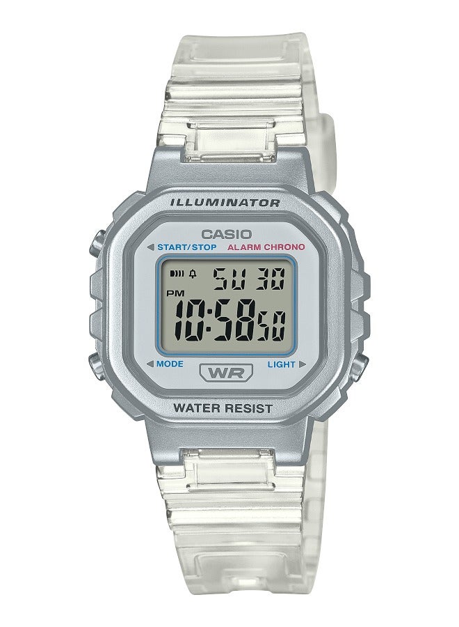 Women's Digital Lightweight Resin Band Watch LA-20WHS-7A White