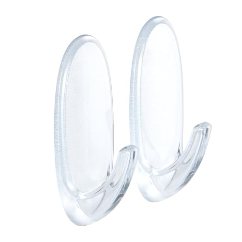 Command Plastic Hooks, Medium, Clear, 2-Hooks (17091CLR-ES) - Image 2