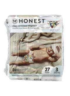 The Honest Company The Honest Company, Clean Conscious Diapers™, Size 3, 16-28 lbs, Cactus Cuties, 27 Diapers  - Image 1