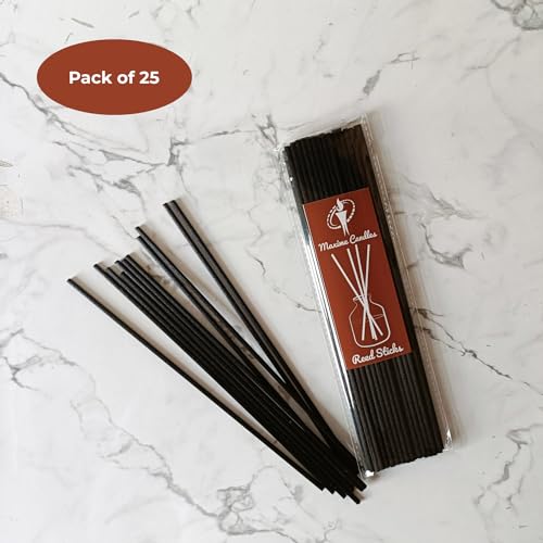 Maxime Candles Reed Diffuser Sticks, 8 Inch Black Fiber Sticks Aroma Diffuser Sticks Refill for Aroma Fragrance (50) - Image 2