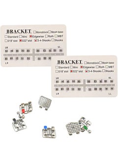 HaLunhi 40-piece set of orthodontic bracket edges, metal brackets upper and lower ultra-thin, Mini Edgewise 022 Hook 345  - Image 1