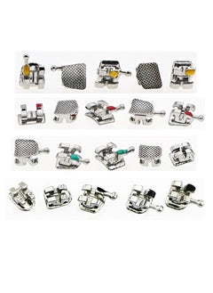 HaLunhi 40-piece set of orthodontic bracket edges, metal brackets upper and lower ultra-thin, Mini Edgewise 022 Hook 345  - Image 3