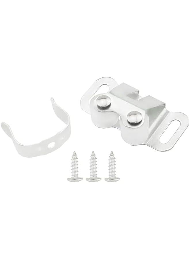 4PCS Cabinet Spring Lock Clasp with 12 Screws for Mobile Home Cabinet Door Latch and Double Wheel Ball Lock Bumpers Catch Locks for Mailboxes, Travel Trailer Doors, RVs, and Vanity Tables - Image 2