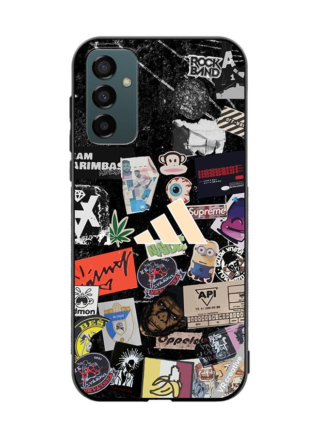 VR CREATIVE Protective Case Cover For Samsung Galaxy M23 Adidas Stickers Design Multicolour - Image 1