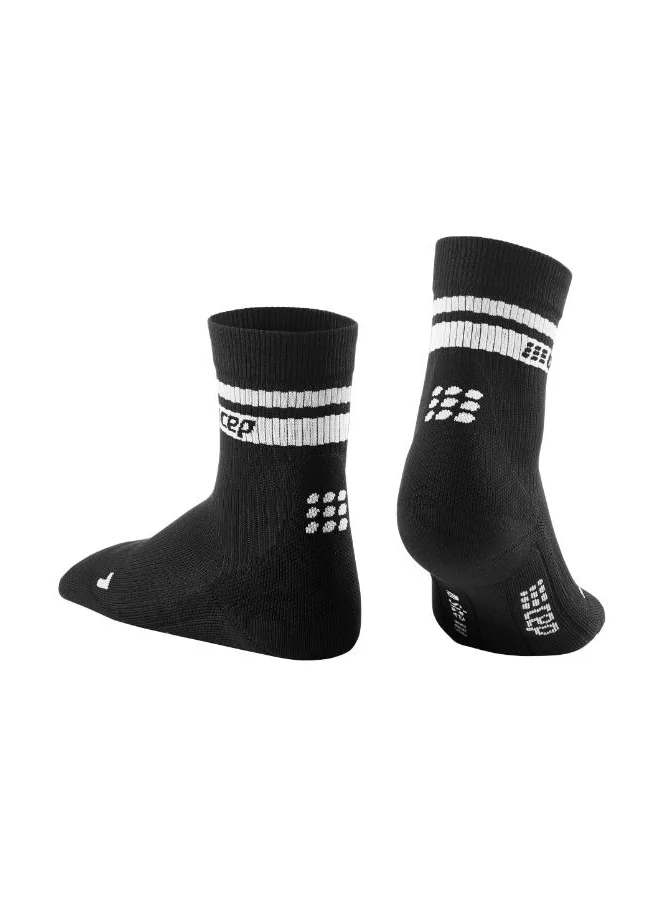 CEP CEP - Classic 80s Compression Socks Mid Cut Black/White Men