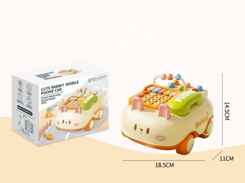 Corded Landline Phone Cute landline phone with a removable and resealable handset Beautiful and eye-catching lights for children Lights up, plays multiple songs, and makes different ringtones and fla - Image 2