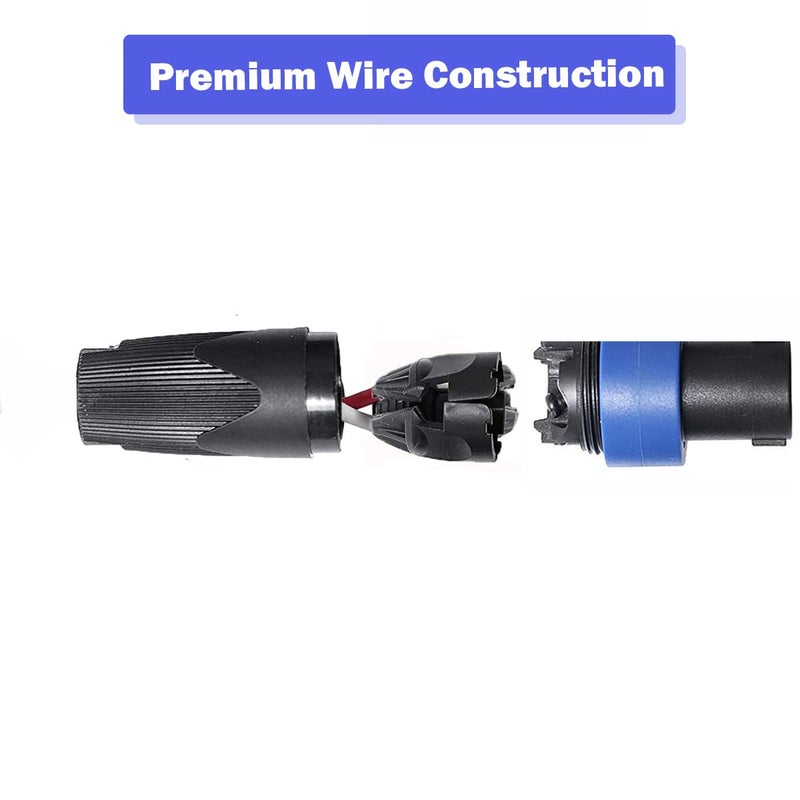 ROCMUZZK 2 Pack 50ft Speakon to 1/4 Inch Male Speaker Cable, 50 feet 6.35mm Stereo Audio Connection Cord, 12 Gauge AWG Wire, 50FT/2PACK - Image 4