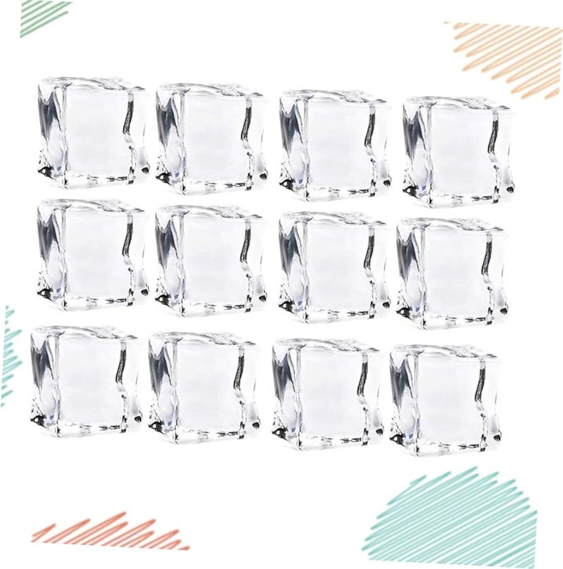 Mikinona 48pcs Clear Reusable Acrylic Ice Cubes 2 5x2 5cm For Bar And Home Decor - Image 4