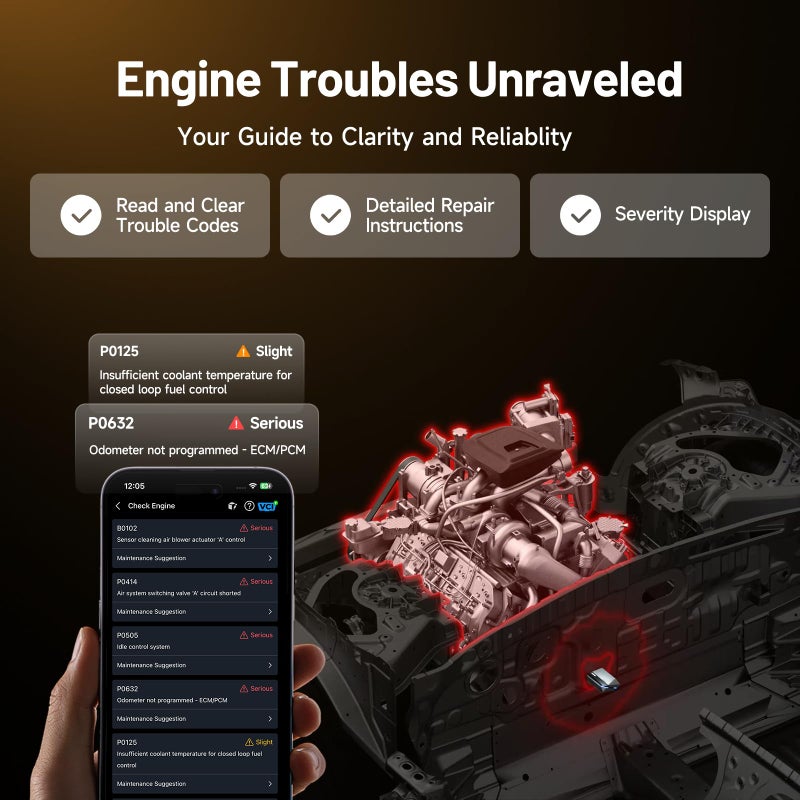توب دون TOPDON CarPal A Obd2 Scanner Bluetooth، أداة تشخيص السيارة كاملة النظام - Image 4