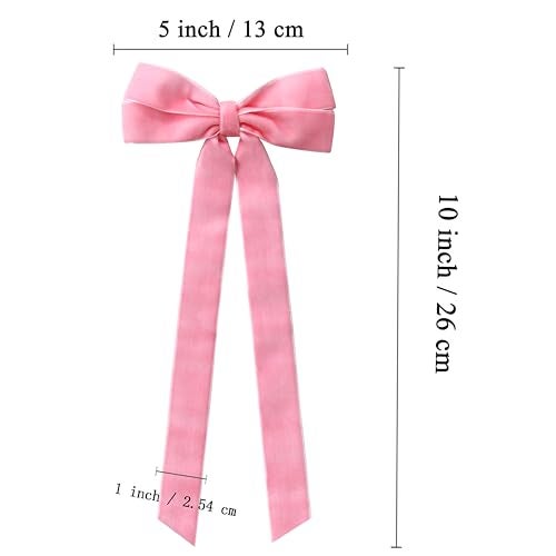 Hongsome 12Pcs Pink Velvet Bows Christmas Tree Decorations,5in x 10in Xmas Ornaments for Tree Home Coquette Room Birthday Party Front Door Wedding Holiday Decor - Image 2