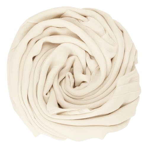 Mealah Womens-Off White Shawl Scarf - Lightweight Wrap Scarves Shawl Solid Color Sunscreen Scarve for Spring Summer Season Travel - Image 1