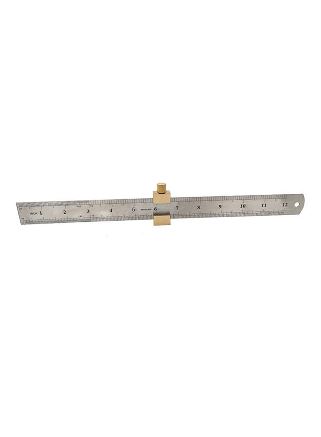 NIBEMINENT Brass Positioning Block Measuring Tool Steel Ruler Gold 20 x 10 40mm  - Image 1