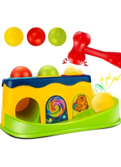 KIIUMI Hammer and Ball Drop Toys for 1 Year Old Boy Girl Infant Gifts - Pound a Ball Toddler Toys - Baby Toys for 6 to 12-18 Months，Baby Knock Ball  - Image 1