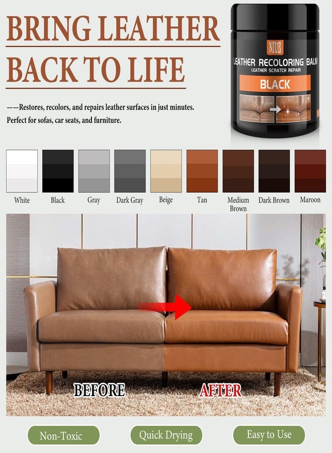 NIUB Leather Recoloring Balm Leather Color Restorer Scratch Repair Leather Paint for Furniture Couches Car Seats Shoes Bags Leather Dye and Scratched Leather with Leather Conditioner - TAN - Image 2