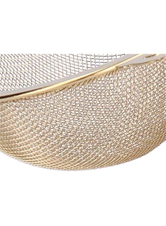 Stainless Steel Tea Strainer, Tea Steeper Fine Mesh Filters with Double Handles, Hanging On Teapots Mugs Cups To Steep Loose Leaf Tea And Coffee(Gold)  - Image 4
