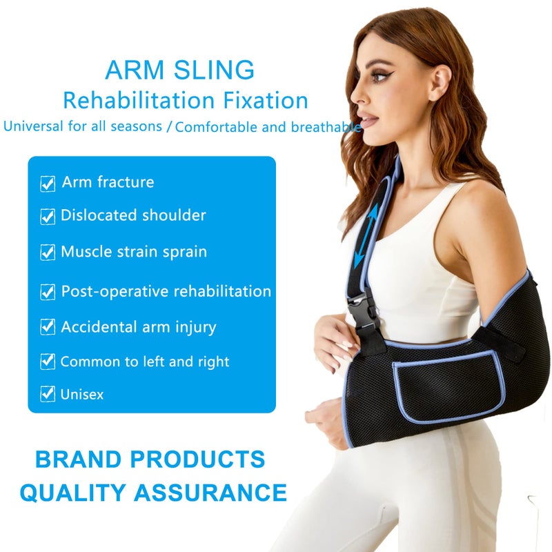 VISKONDA Arm Sling Shoulder Immobilizer - Rotator Cuff Support Brace - Comfortable Medical Sling for Shoulder Injury,Left and Right Arm,Men and Women,for Broken,Dislocated,Fracture,Strain (Small) - Image 2